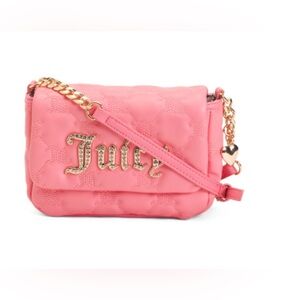 Juicy Couture Pink Crossbody Bag with Gold Chain